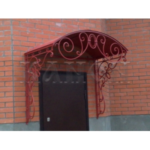 Козырек двухскатный арочный кованый